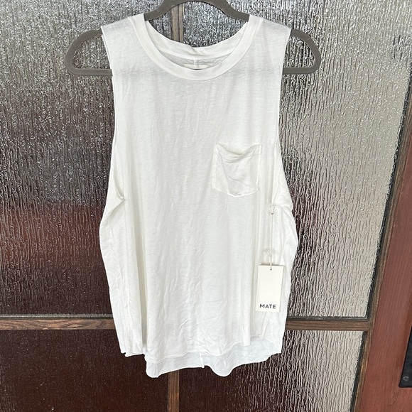 MATE the Label Tops - Mate the label Women's White Sleeveless Top in medium.